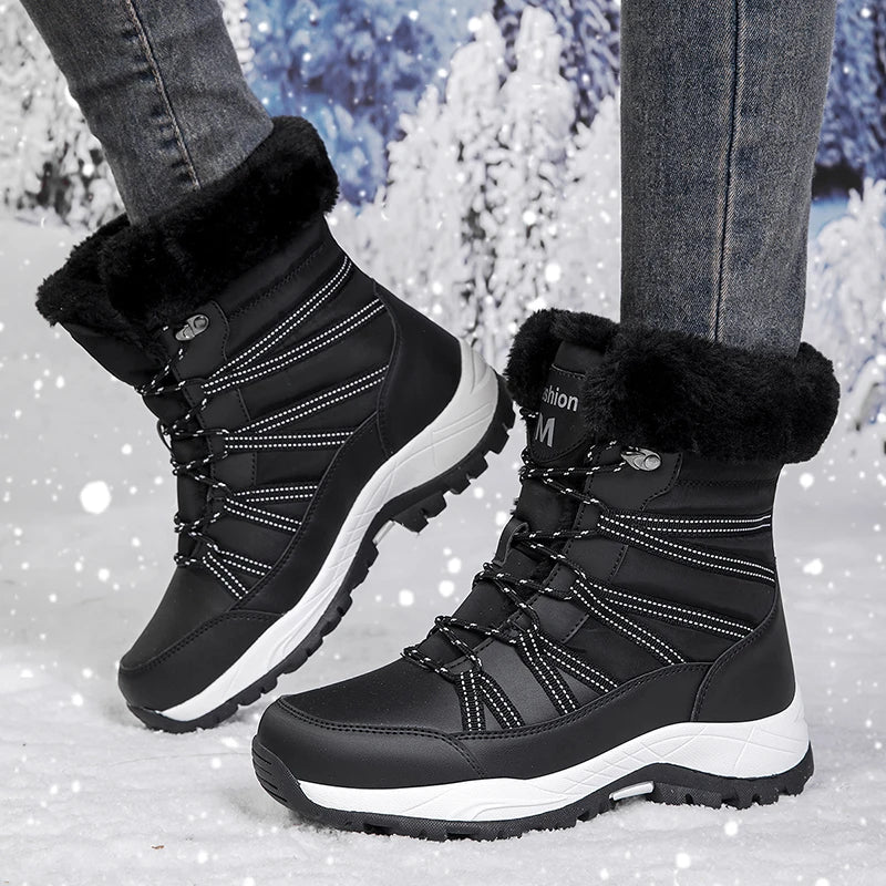 Winter Snow Boots Cotton Shoes Waterproof forWomen Outdoor.