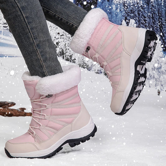 Winter Snow Boots Cotton Shoes Waterproof forWomen Outdoor.
