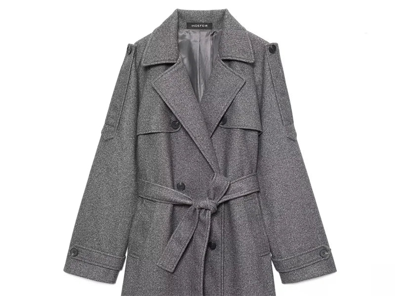 Women's Coat New Fall 2025 Gray Coat