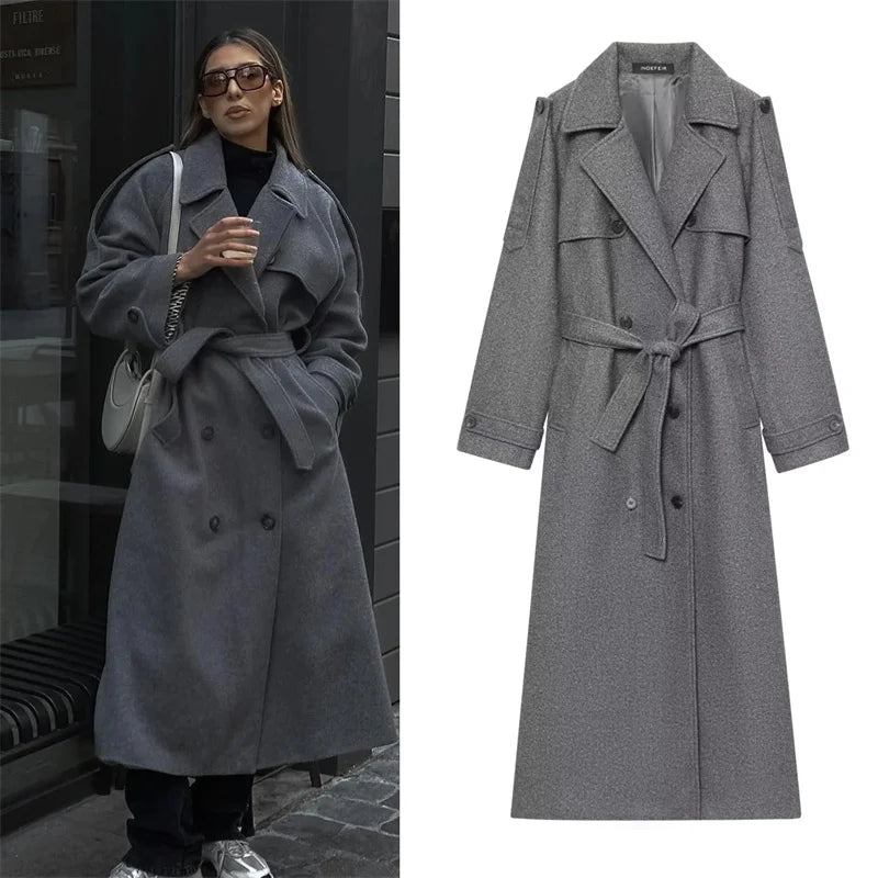 Women's Coat New Fall 2025 Gray Coat